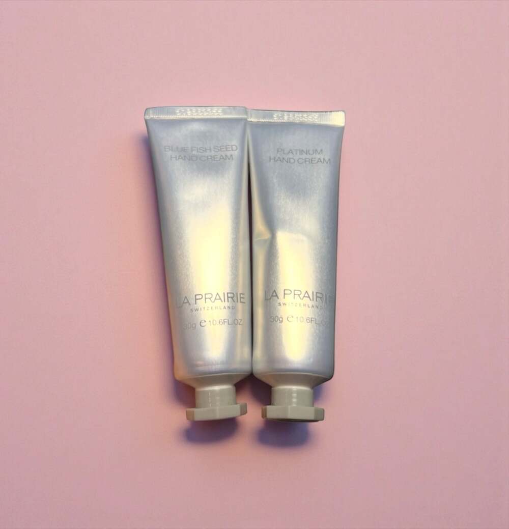 La Prairie Switzerland Blue Fish Seed and Platinum Hand Cream Set 30g each